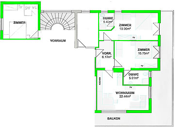 Grundriss Ferienwohnung 2